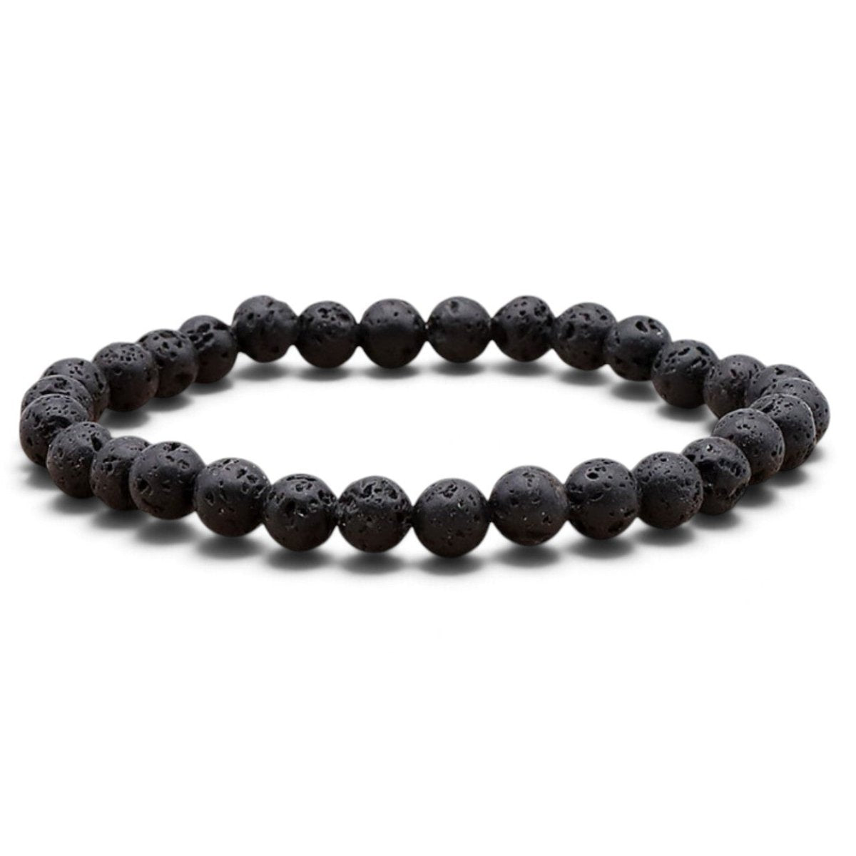 Bracelet pierre de lave Chine A (boules 5-6mm) - La Boite à Cailloux