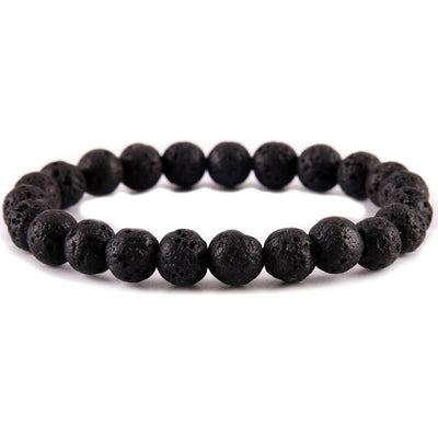 China AB lava stone bracelet (7-8mm balls)