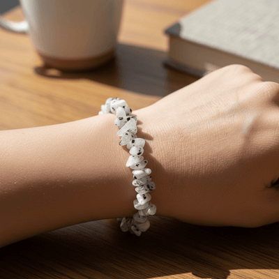 Rainbow moonstone bracelet India A (peritite) baroque pearls