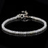 Bracelet pierre de lune arc en ciel (péristérite) perles facettées argent 925 - La Boite à Cailloux
