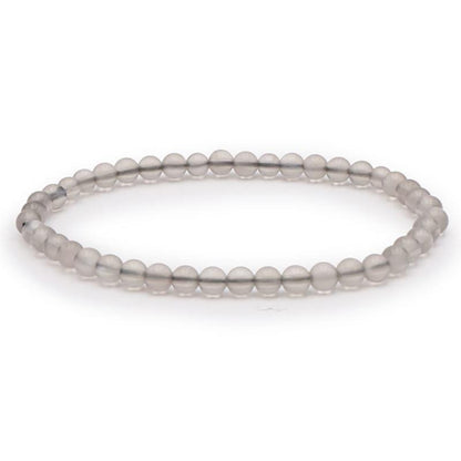 Bracelet pierre de lune grise Inde AA+ (boules 3 - 4mm) - La Boite à Cailloux
