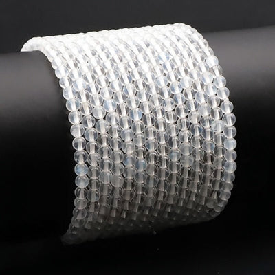 Bracciale in pietra di luna India AAA (sfere 3-4mm)