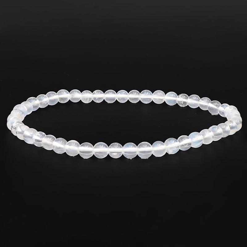 Bracelet pierre de lune Inde AAA (boules 3-4mm) - La Boite à Cailloux