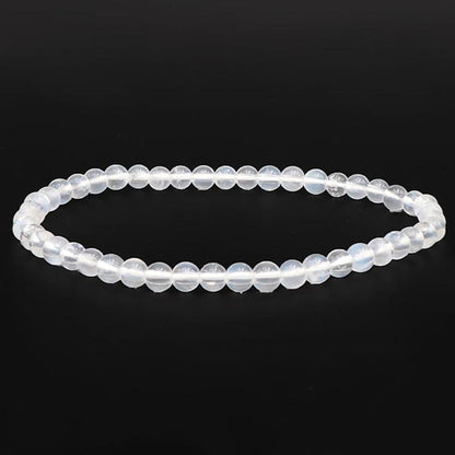 Bracelet pierre de lune Inde AAA (boules 3-4mm) - La Boite à Cailloux