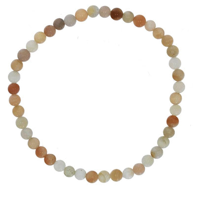 Multicolored moonstone bracelet India A (3-4mm balls)