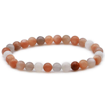 Multicolored moonstone bracelet India AA (5-6mm balls)