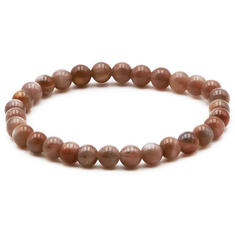 Bracelet pierre de lune noire Inde AA (boules 5 - 6mm) - La Boite à Cailloux
