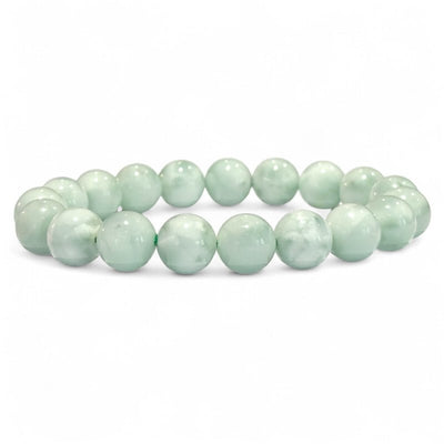 Green moonstone bracelet (garnierite) India A+ (10mm balls)
