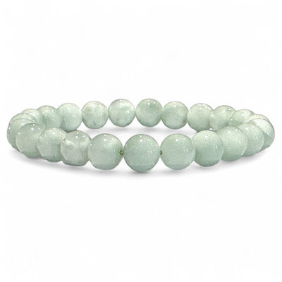 Green moonstone bracelet (garnierite) India A+ (7-8mm balls)