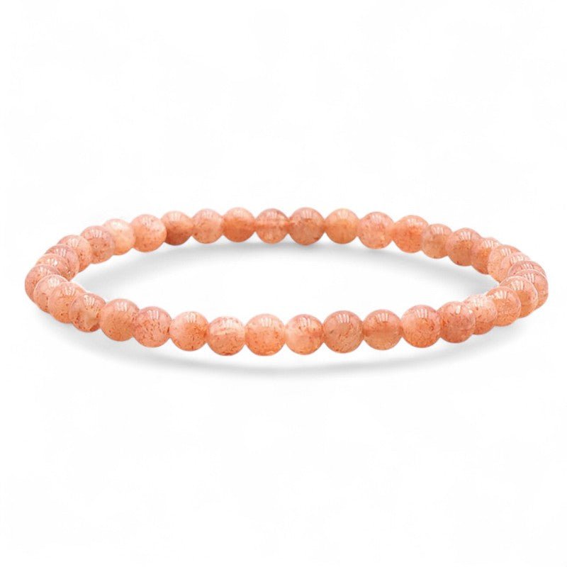 Bracelet pierre de soleil Inde AA (boules 3 - 4mm) - La Boite à Cailloux