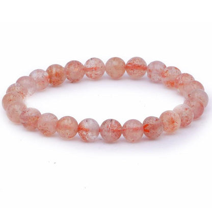 Bracelet pierre de soleil Inde AA (boules 8,5 - 9,5mm) - La Boite à Cailloux