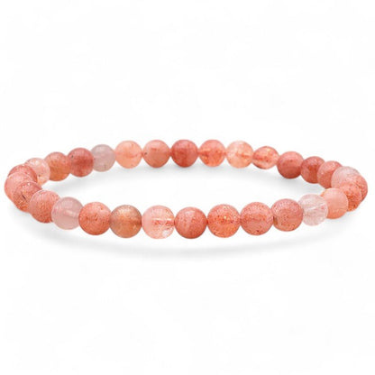 Bracelet pierre de soleil multicolore Inde AA (boules 5 - 6mm) - La Boite à Cailloux