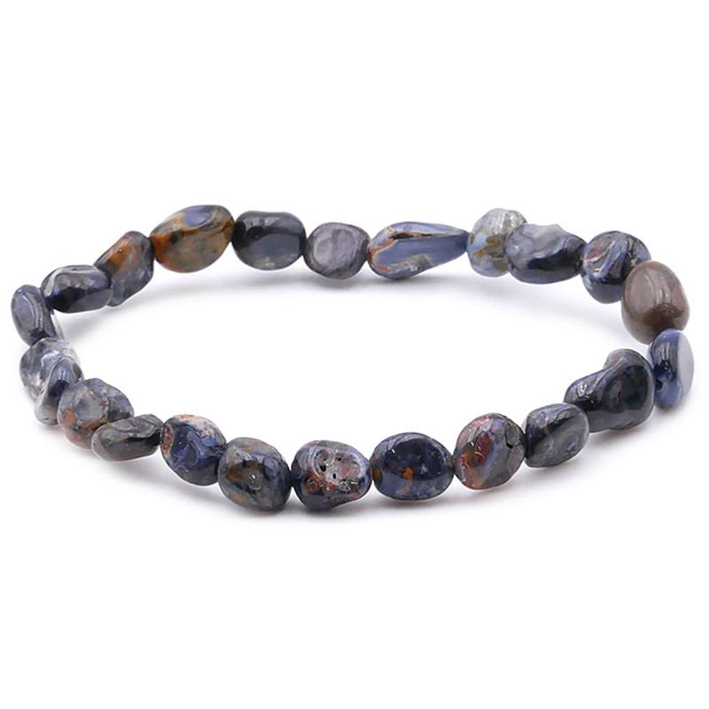 Bracelet piétersite Chine A grains 5 - 7mm - La Boite à Cailloux