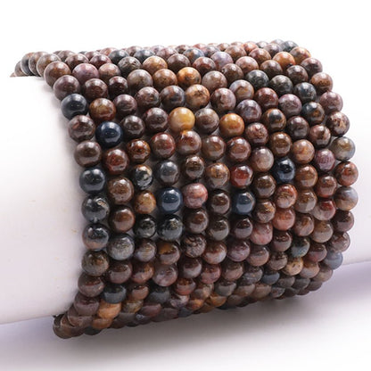 Bracelet piétersite Namibie A (boules 5 - 6mm) - La Boite à Cailloux