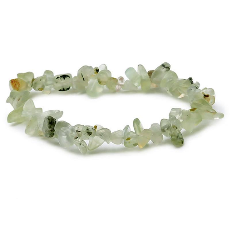 Bracelet préhnite Mali A (perles baroques) - La Boite à Cailloux