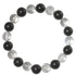 Bracelet protection: cristal de roche facetté et shungite (boules 10mm) - La Boite à Cailloux