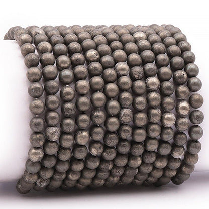 Bracelet pyrite Pérou A (boules 5 - 6mm) - La Boite à Cailloux