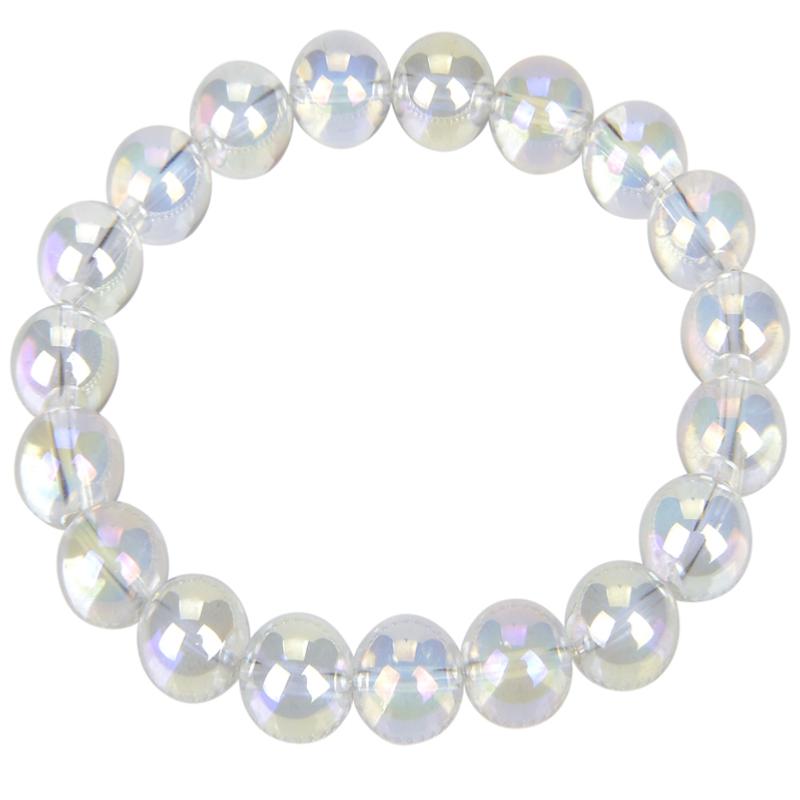 Bracelet quartz angel aura Brésil AAA (boules 10mm) - La Boite à Cailloux