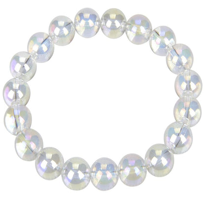 Bracelet quartz angel aura Brésil AAA (boules 10mm) - La Boite à Cailloux