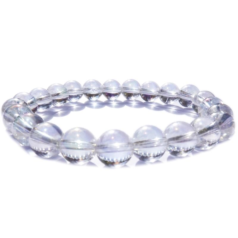 Bracelet quartz angel aura Brésil AAA (boules 7 - 8mm) - La Boite à Cailloux