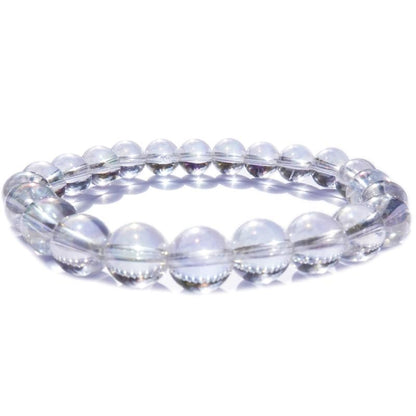 Bracelet quartz angel aura Brésil AAA (boules 7 - 8mm) - La Boite à Cailloux