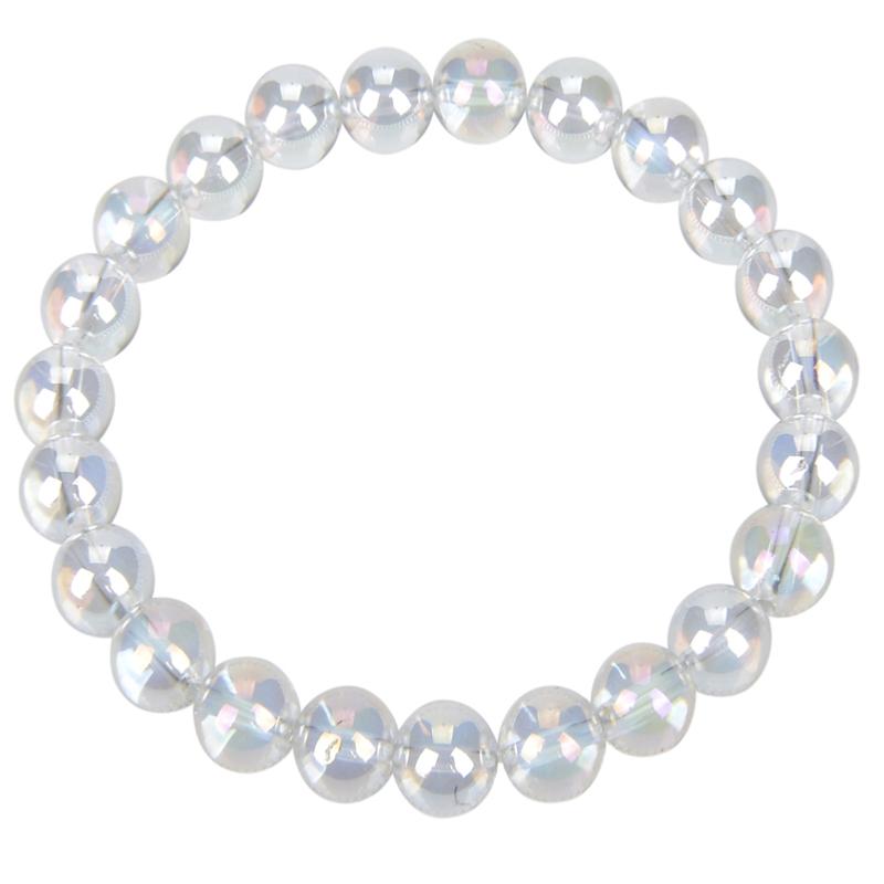 Bracelet quartz angel aura Brésil AAA (boules 7 - 8mm) - La Boite à Cailloux
