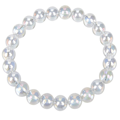 Bracelet quartz angel aura Brésil AAA (boules 7 - 8mm) - La Boite à Cailloux