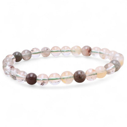 Bracelet quartz chlorite Brésil A (boule 5 - 6mm) - La Boite à Cailloux