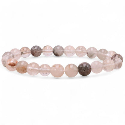 Bracelet quartz chlorite Brésil A (boule 7 - 8mm) - La Boite à Cailloux