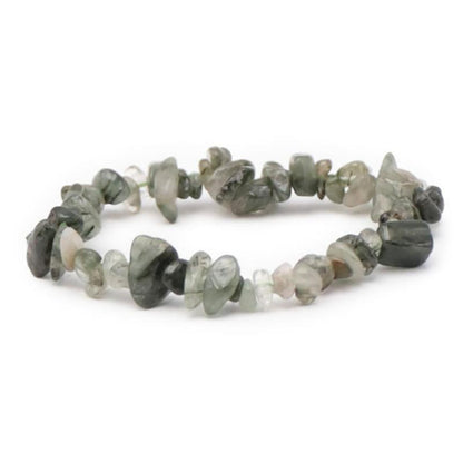 Bracelet quartz chlorite Brésil A (perles baroques) - La Boite à Cailloux