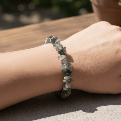 Bracelet quartz chlorite Brésil A (perles baroques)