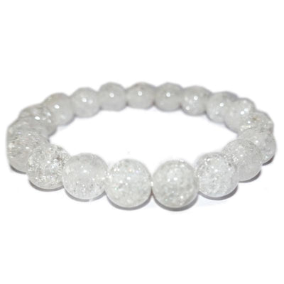 Bracelet quartz craquelé Brésil A (boules 10mm)