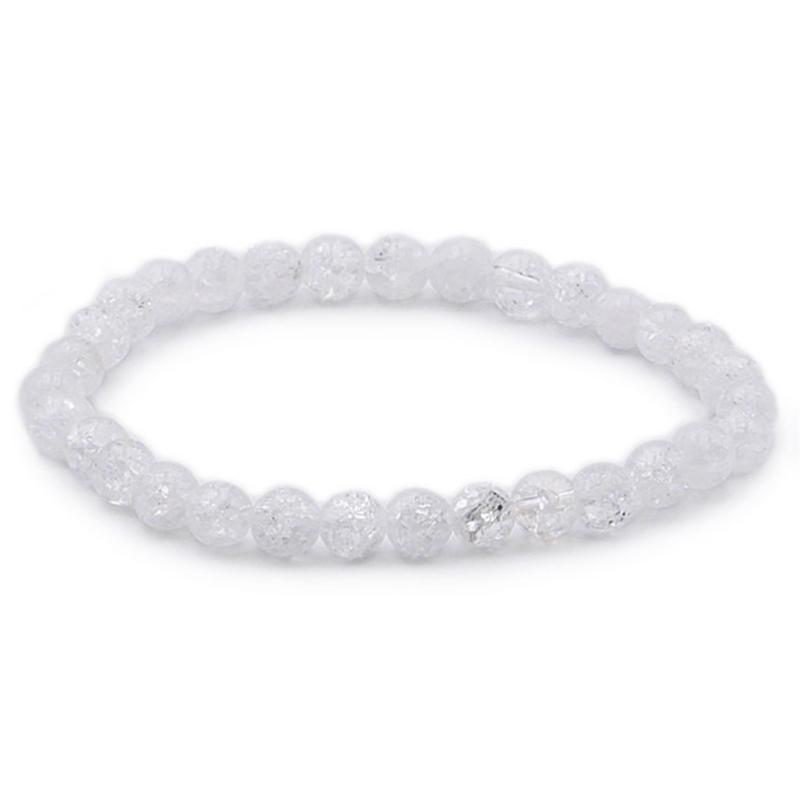 Bracelet quartz craquelé Brésil A (boules 5 - 6mm) - La Boite à Cailloux