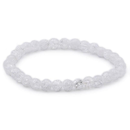 Bracelet quartz craquelé Brésil A (boules 5 - 6mm) - La Boite à Cailloux