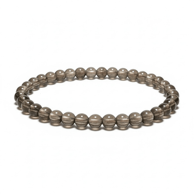 Pulsera cuarzo ahumado Estados Unidos A+ (bolas 3-4mm)