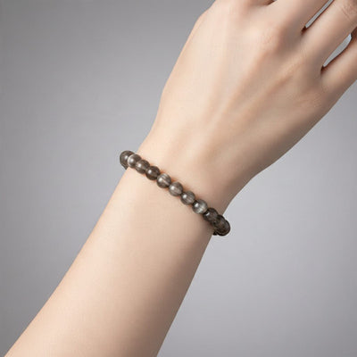 Bracciale in quarzo fumé Stati Uniti A (sfere 5-6mm)