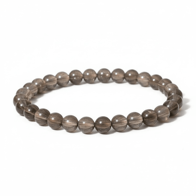 Pulsera cuarzo ahumado Estados Unidos A (bolas 5-6mm)