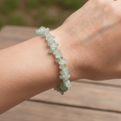 Bracelet quartz fuschite Brésil A (perles baroques) - La Boite à Cailloux