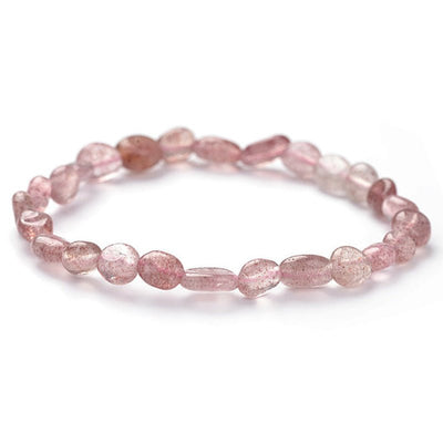 Bracelet quartz hématoide Brésil A (grains 5-7mm)