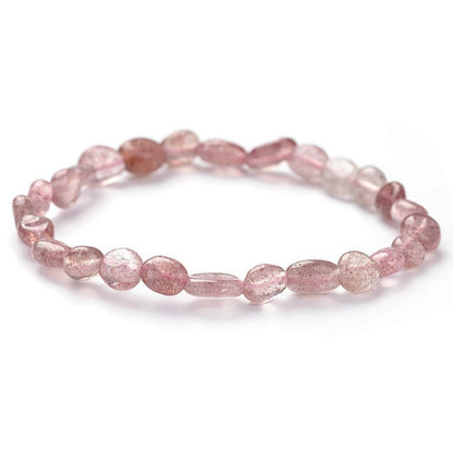 Bracelet quartz hématoide Brésil A (grains 5 - 7mm) - La Boite à Cailloux