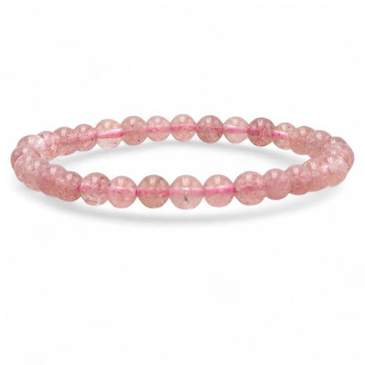 Bracelet quartz hématoide (fraise) Brésil A (boules 5-6mm)