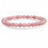 Bracelet quartz hématoide (fraise) Brésil A (boules 5 - 6mm) - La Boite à Cailloux