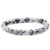 Bracelet quartz inclusions de tourmaline Brésil A (boules 7 - 8mm) - La Boite à Cailloux
