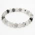 Bracelet quartz inclusions de tourmaline Brésil A (boules 7 - 8mm) - Taille L - La Boite à Cailloux
