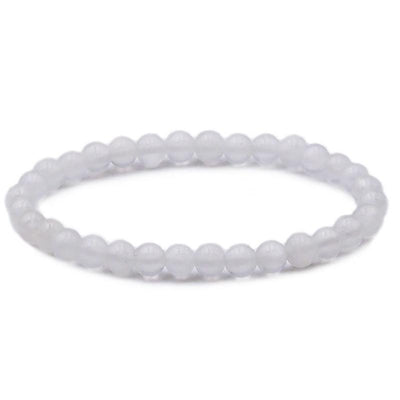 Snow quartz bracelet Brazil A (5-6mm balls)