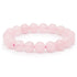 Bracelet quartz rose Brésil A (boules 10mm) - La Boite à Cailloux
