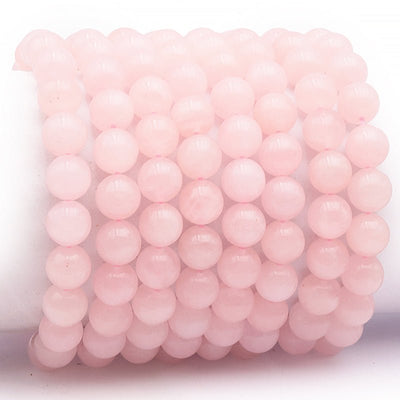 Bracelet quartz rose Brésil A (boules 10mm)