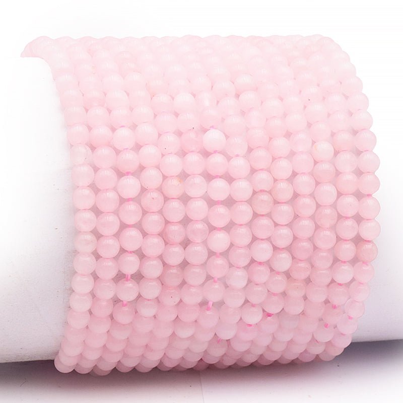 Bracelet quartz rose Brésil A (boules 3 - 4mm) - La Boite à Cailloux