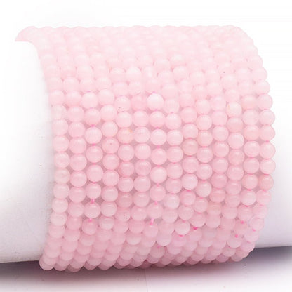 Bracelet quartz rose Brésil A (boules 3 - 4mm) - La Boite à Cailloux