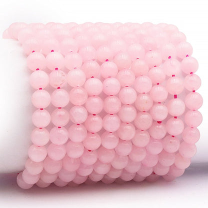 Bracelet quartz rose Brésil A (boules 7 - 8mm) - La Boite à Cailloux